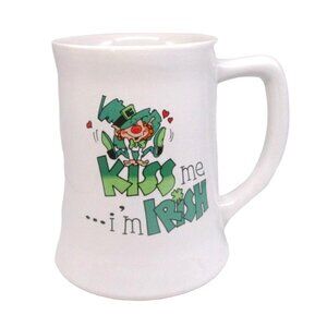 Wallace Berrie "Kiss Me Im Irish" Mug  - Vintage 1983 Coffee Beer Mug Stein Gift